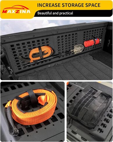 لوحة مولي متوافقة مع 2022 2023 2024 تويوتا تندرا 5.5 قدم سرير قصير شاحنة سرير لوحة تخزين خلفية منظم رف البضائع استبدال رف لملحقات تويوتا تندرا (لوحة مولي جانبية) in Kuwait