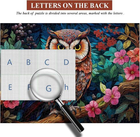 Owl Puzzles for Adults 1000 Pieces, Colorful Bird Puzzle Garden, Animal Flower Jigsaw Puzzles Nature, Challenging Puzzles for Adults in Saudi Arabia