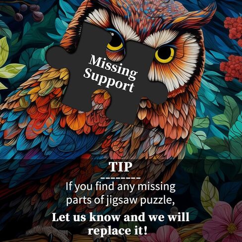 Owl Puzzles for Adults 1000 Pieces, Colorful Bird Puzzle Garden, Animal Flower Jigsaw Puzzles Nature, Challenging Puzzles for Adults in Saudi Arabia