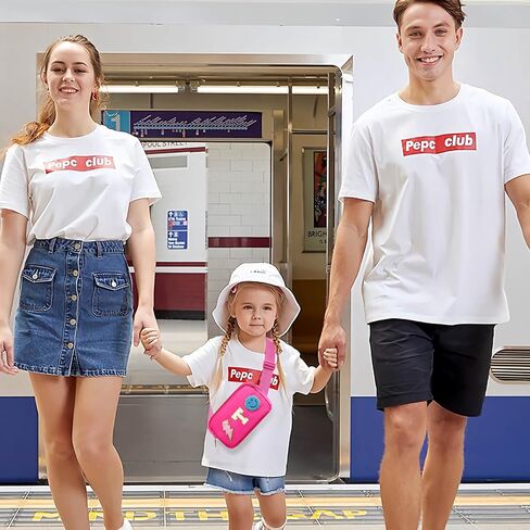 حزمة فاني للفتيات حقيبة كروس، حقيبة حزام للأطفال من النايلون Preppy لهدايا شخصية لعيد الميلاد وعيد الميلاد والتخرج، حرف P وردي من الشانيل للنساء والفتيات المراهقات in Kuwait