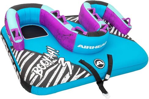 Airhead Booyah Towable Tubes 2-3 Rider Towable Tube for Boating and Water Sports Kwik-Connect Tow System Full Nylon Cover Bolster Fins Patented Speed Valve Boat Tubes and Towables in Saudi Arabia