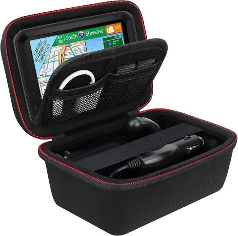حافظة BOVKE GPS لـ 5-5.5 بوصة GPS Navigator Garmin Drive 52/Drive 51/53 DriveSmart 55/dezl OTR500/zumo 396 LMT-S/Garmin zūmo XT نظام ملاحة GPS، جيب شبكي للملحقات، أسود + أسود in Kuwait