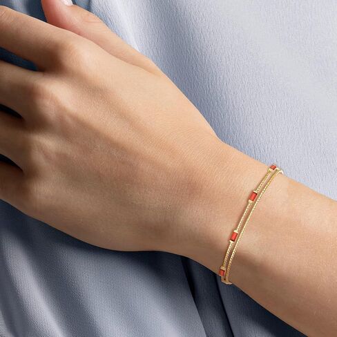 BriLove Dainty أنيقة 925 الفضة الاسترليني مكعب زركونيا 2 طبقة أساور جوهرة للنساء الفتيات، ستة أساور التنس قطع الزمرد لمجوهرات عيد ميلاد حفلة موسيقية الهدايا in Saudi Arabia