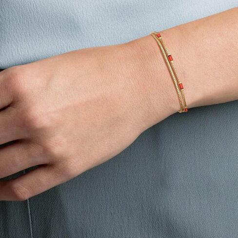 BriLove Dainty أنيقة 925 الفضة الاسترليني مكعب زركونيا 2 طبقة أساور جوهرة للنساء الفتيات، ستة أساور التنس قطع الزمرد لمجوهرات عيد ميلاد حفلة موسيقية الهدايا in Saudi Arabia