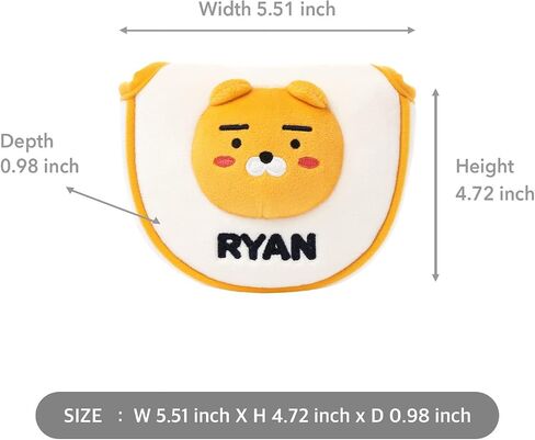 KAKAO FRIENDS GOLF Soft Mallet Putter Cover, Character Golf Club Cover, Soft Mircrofiber Cover in Saudi Arabia