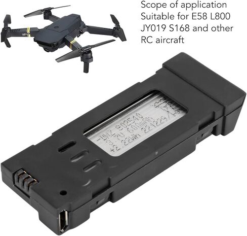 Yoidesu Lithium Battery for for E58 L800 JY019 RC Drone, 3.7V 1200mAH Lithium Battery with 5 in 1 Charger Cable, Portable RC Quadcopter Replacement Battery Set in Saudi Arabia
