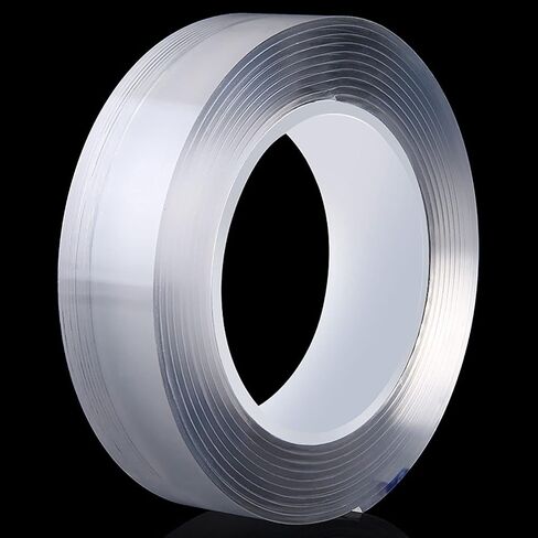 شريط MBVBN مزدوج الجوانب عالي التحمل (16.5 قدم)، شريط لاصق متعدد الأغراض قابل للإزالة للجدران، شريط لاصق قوي قابل للغسل وقابل لإعادة الاستخدام ولا يترك أثرًا للديكور المنزلي والمكتب الخارجي in Kuwait