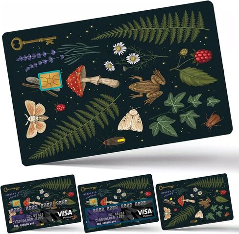 Credit Card Skin Card Stickers for Debit Card, Credit,Key Card 4PCS Bank Card,No Bubble,Slim,Removable,Waterproof,Scratch-Resistant,Fade Resistant Card Cover (Model3) in Saudi Arabia