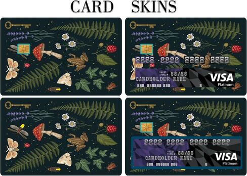 Credit Card Skin Card Stickers for Debit Card, Credit,Key Card 4PCS Bank Card,No Bubble,Slim,Removable,Waterproof,Scratch-Resistant,Fade Resistant Card Cover (Model3) in Saudi Arabia