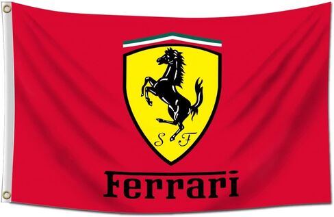 Car Racing Flag for Ferrari Fans Wall Banner Tapestry for Garage Dorm Man Cave Room College Decor in Kuwait