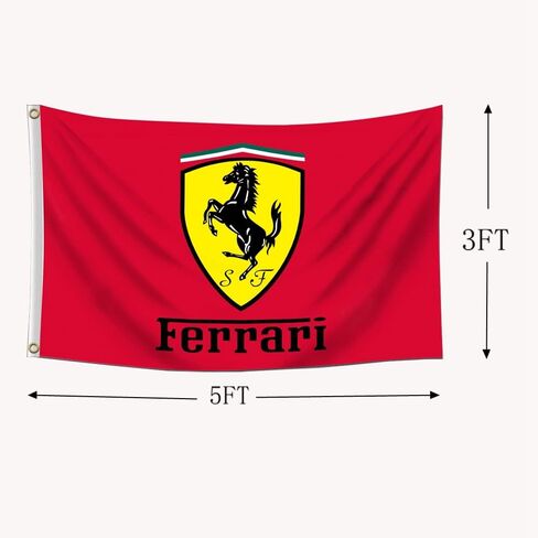 Car Racing Flag for Ferrari Fans Wall Banner Tapestry for Garage Dorm Man Cave Room College Decor in Kuwait
