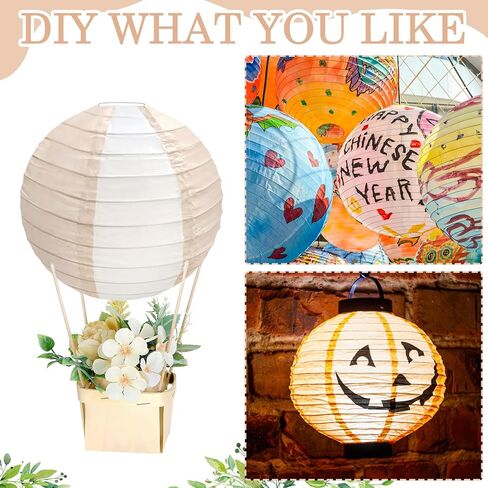 12 مجموعة من قطع مركزية منطاد الهواء الساخن لاستحمام الطفل مع فوانيس ورقية كبيرة مقاس 10 بوصة، وصناديق التوت الخشبية والعصي لحفلات الزفاف وأعياد الميلاد كهدايا تظهر الجنس لتزيين الطاولة in Kuwait