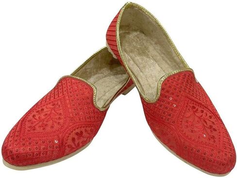 Punjabi Jutti for Men's Traditional Mojaris Shoes Cream Gold Wedding for Groom Indian Handmade Ethnic Jooti in Saudi Arabia