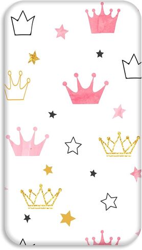 غطاء وسادة تغيير الحفاضات المقاوم للماء للأطفال الأولاد والبنات، ملاءات طاولة تغيير الحفاضات المحمولة/الصغيرة الناعمة المصنوعة من الألياف الدقيقة (زهرة وردية) in Kuwait