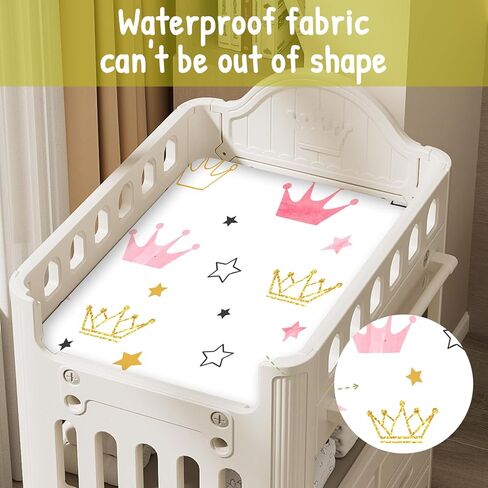 غطاء وسادة تغيير الحفاضات المقاوم للماء للأطفال الأولاد والبنات، ملاءات طاولة تغيير الحفاضات المحمولة/الصغيرة الناعمة المصنوعة من الألياف الدقيقة (زهرة وردية) in Kuwait