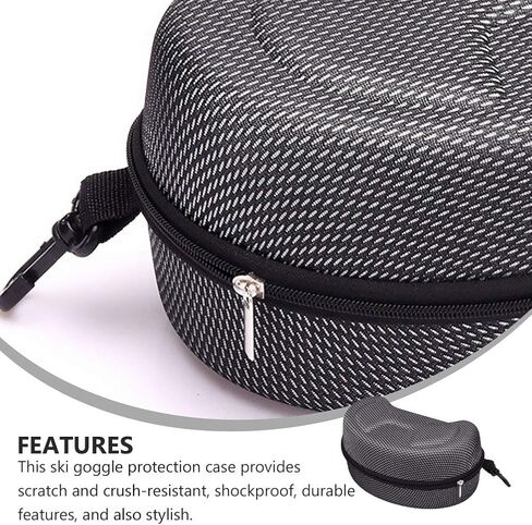 BESPORTBLE Ski Accessories 2pcs Cycling Eyewear Case Ski Goggles Box Shockproof Sunglasses Case with Zipper in Saudi Arabia