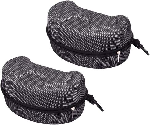 BESPORTBLE Ski Accessories 2pcs Cycling Eyewear Case Ski Goggles Box Shockproof Sunglasses Case with Zipper in Saudi Arabia