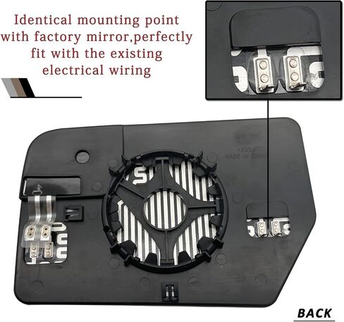 Left Driver Side Heated Mirror Glass Replacement For 2012-2017 Ford Expedition 2012-2014 Lincoln Navigator - for Ford Expedition Side Mirror With Rear Holder - Replace CL1Z17K707C CL1Z17K707D in Saudi Arabia