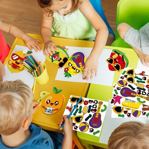 chiazllta 32 Packs Summer Bug Craft Kits for Kids Spring Summer DIY Bug Bee Butterfly Ladybug Sticker Mothers Day Craft for Early Education Insect Craft Set for Home Class Fun Game Activities in Kuwait