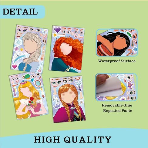 36Pcs Make Your Own Princess Toys Stickers Sheet,Princess Birthday Party Favors for Princess Birthday Party Supplies in Kuwait