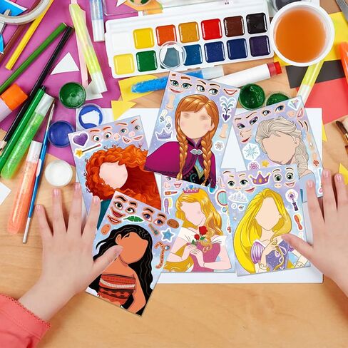 36Pcs Make Your Own Princess Toys Stickers Sheet,Princess Birthday Party Favors for Princess Birthday Party Supplies in Kuwait