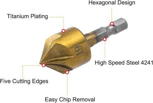 6 قطعة 1/4 "مجموعة لقمة مثقاب 5 مزمار 82 درجة مركز غاطسة بت للخشب التغيير السريع بت 6 مللي متر-19 مللي متر in Kuwait