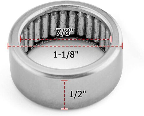 Needle Roller Bearing Drawn Cup, 1-1/8" OD, 7/8" ID, 1/2" Width, Inner Cam Bearing Compatible with 1999-2005 Harley Dyna 2000-2006 Softail 1999-2006 Touring in Saudi Arabia