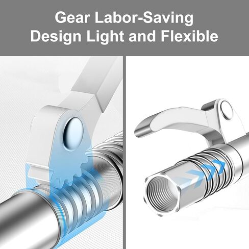 قارنة الشحوم ذات القفل القوي 12000 رطل لكل بوصة مربعة، قارنة الشحوم سريعة الإصدار مع خرطوم مرن زنبركي 12 بوصة، متوافقة مع جميع مسدسات الشحوم 1/8 بوصة NPT تركيبات مسدس الشحوم in Kuwait