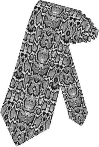 Mens Tie Snake Skin Necktie,Fun Snake Skin Print Woven Slim Neck Ties for Men in Saudi Arabia