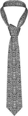 Mens Tie Snake Skin Necktie,Fun Snake Skin Print Woven Slim Neck Ties for Men in Saudi Arabia