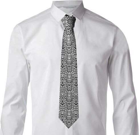 Mens Tie Snake Skin Necktie,Fun Snake Skin Print Woven Slim Neck Ties for Men in Saudi Arabia