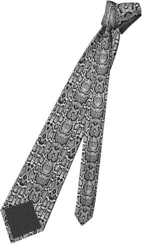 Mens Tie Snake Skin Necktie,Fun Snake Skin Print Woven Slim Neck Ties for Men in Saudi Arabia