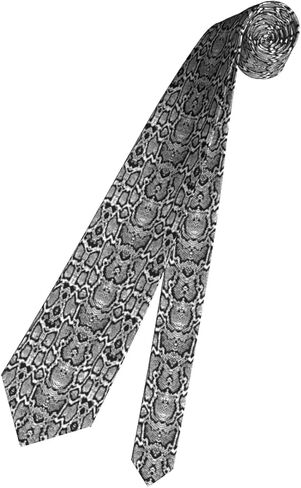 Mens Tie Snake Skin Necktie,Fun Snake Skin Print Woven Slim Neck Ties for Men in Saudi Arabia