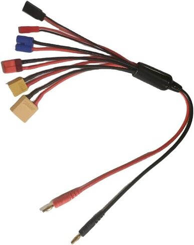6 في 1RC شاحن متعدد يؤدي محول البطارية الترا T عمداء XT60 XT90 EC3 Futaba JR JST BEC 14awg 16awg 22awg 350 مللي متر 1 قطعة in Kuwait