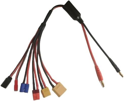 6 في 1RC شاحن متعدد يؤدي محول البطارية الترا T عمداء XT60 XT90 EC3 Futaba JR JST BEC 14awg 16awg 22awg 350 مللي متر 1 قطعة in Kuwait