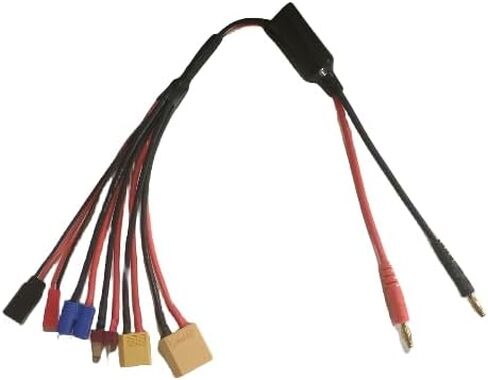 6 في 1RC شاحن متعدد يؤدي محول البطارية الترا T عمداء XT60 XT90 EC3 Futaba JR JST BEC 14awg 16awg 22awg 350 مللي متر 1 قطعة in Kuwait
