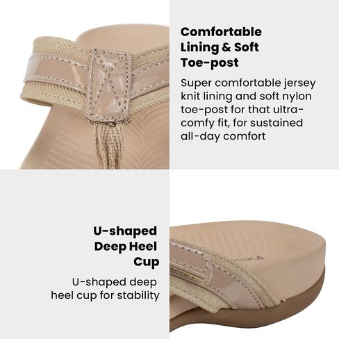 Pierre Dumas Womens Bedrock-1 Orthotic Flip Flops Arch Support Sandals, Supportive Orthopedic Toe-Post Comfort for Women in Saudi Arabia