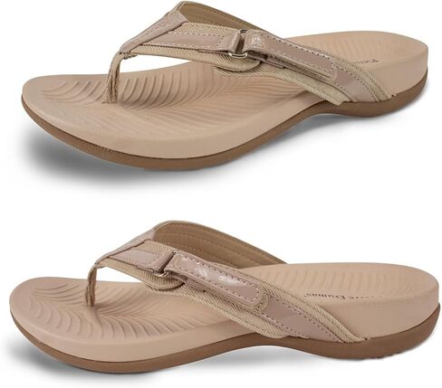 Pierre Dumas Womens Bedrock-1 Orthotic Flip Flops Arch Support Sandals, Supportive Orthopedic Toe-Post Comfort for Women in Saudi Arabia