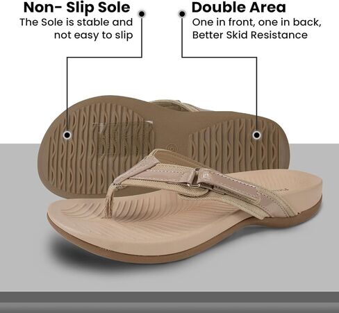 Pierre Dumas Womens Bedrock-1 Orthotic Flip Flops Arch Support Sandals, Supportive Orthopedic Toe-Post Comfort for Women in Saudi Arabia