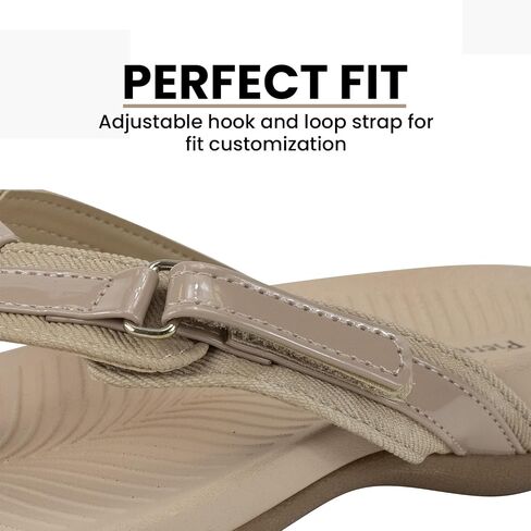 Pierre Dumas Womens Bedrock-1 Orthotic Flip Flops Arch Support Sandals, Supportive Orthopedic Toe-Post Comfort for Women in Saudi Arabia