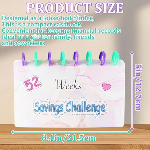 Savings Binder 52 Week Savings Challenge,2024 Reusable Budget Book with Cash Envelopes, Frosted Cover Money Organizer for Cash, Money Binder for Saving(Purple) in Saudi Arabia