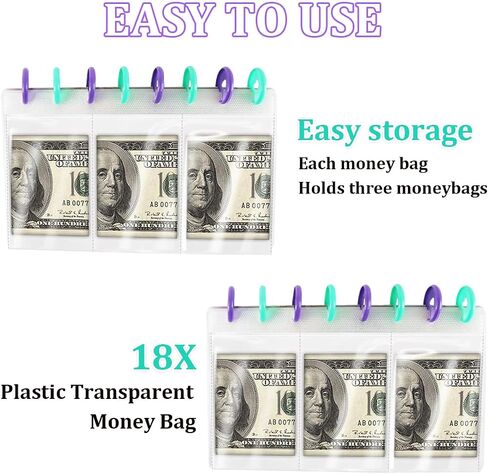 Savings Binder 52 Week Savings Challenge,2024 Reusable Budget Book with Cash Envelopes, Frosted Cover Money Organizer for Cash, Money Binder for Saving(Purple) in Saudi Arabia