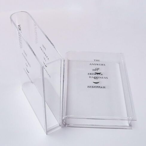 مزهرية كتاب للزهور، مزهرية على شكل كتاب بنكهة فنية وثقافية، مزهرية أكريليك شفافة مزخرفة فريدة لغرفة المعيشة، طاولة الطعام، المدخل، الرف، المكتب (لون شفاف) in Kuwait
