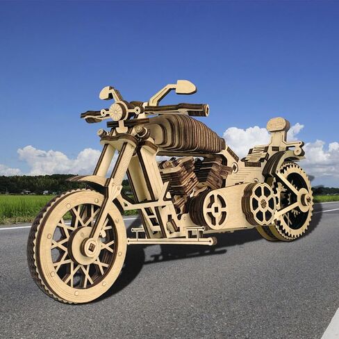 3D Wooden Puzzles for Adults, Motorcycle Style 3D Wooden Puzzles, for Friends Relatives Families Desk Decoration in Saudi Arabia