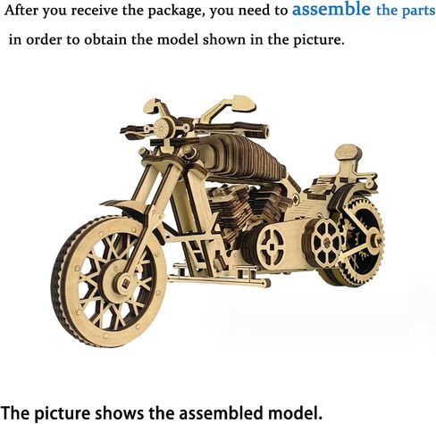 3D Wooden Puzzles for Adults, Motorcycle Style 3D Wooden Puzzles, for Friends Relatives Families Desk Decoration in Saudi Arabia