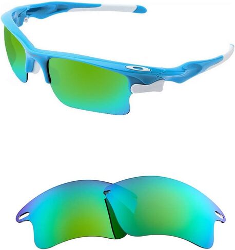 عدسات بديلة مستقطبة لنظارات Oakley Fast Jacket XL الشمسية - خيارات متعددة، مع قطعة قماش للعدسات in Kuwait