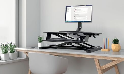 Kensington Dual Monitor Mount for Desk, C-clamp Vesa Monitor Stand Fits 2 Ultrawide Monitors Up to 27 Inches, Low Profile Monitor Stand, Height Adjustable Rotating Free Standing Monitor Arm, Black in Saudi Arabia