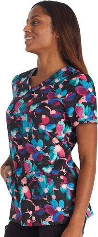 Cherokee Prints Women Scrubs Top V-Neck Print CK678 in Saudi Arabia