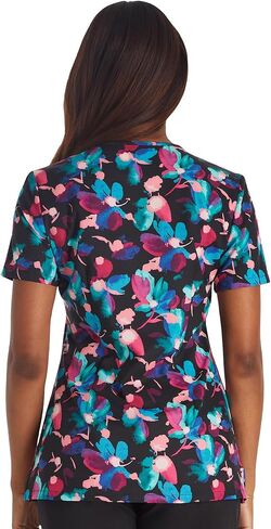 Cherokee Prints Women Scrubs Top V-Neck Print CK678 in Saudi Arabia