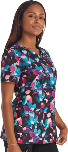 Cherokee Prints Women Scrubs Top V-Neck Print CK678 in Saudi Arabia